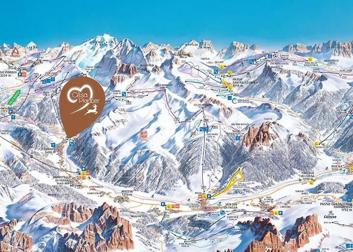 Family Ski-in Ski-out Bed and breakfast Canazei